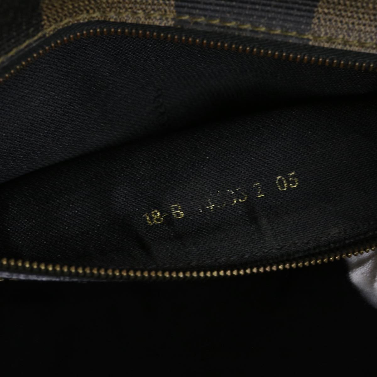 FENDI Zucca Pecan Canvas Hand Bag Nylon 3Set Brown Blackar11235