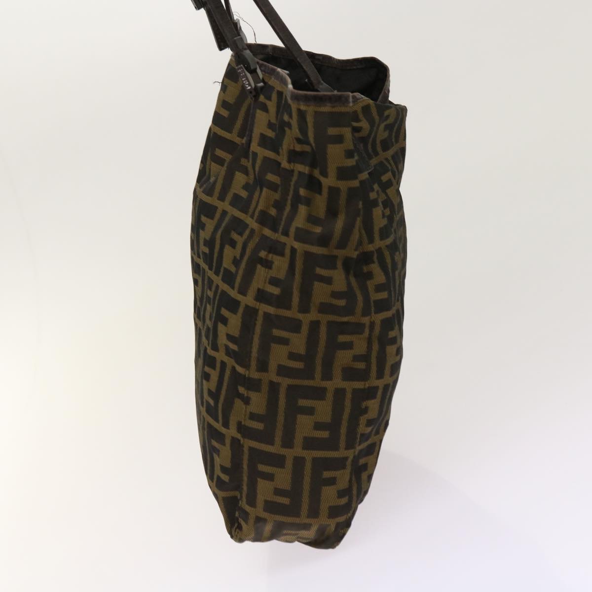 FENDI Zucca Pecan Canvas Hand Bag Nylon 3Set Brown Blackar11235