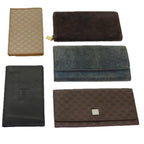 CELINE Macadam Canvas Wallet Leather Suede 5Set Brown Blue  ar11268