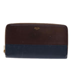 CELINE Macadam Canvas Wallet Leather 6Set Brown Blue gray  ar11269