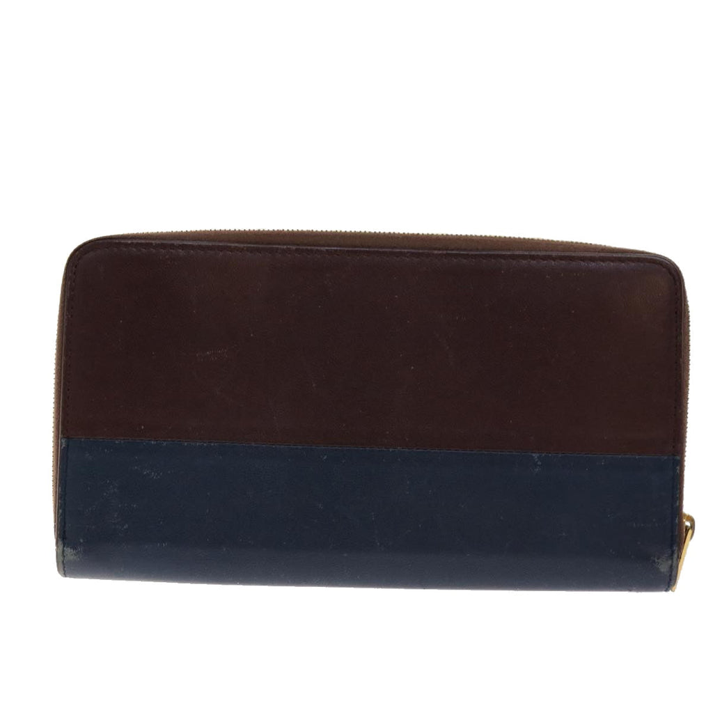 CELINE Macadam Canvas Wallet Leather 6Set Brown Blue gray  ar11269