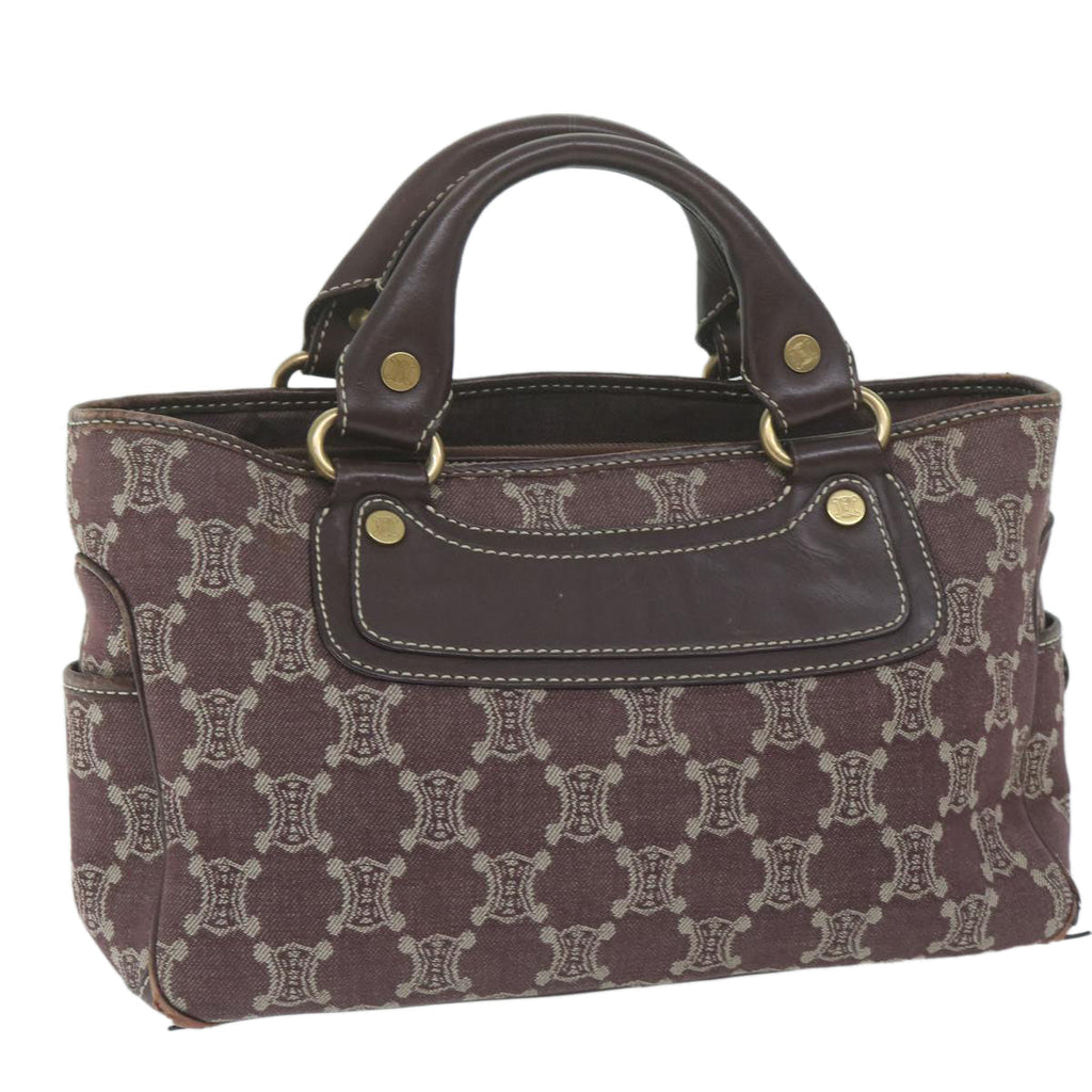 CELINE Paris Macadam Canvas Boogie Hand Bag Brown  ar11308