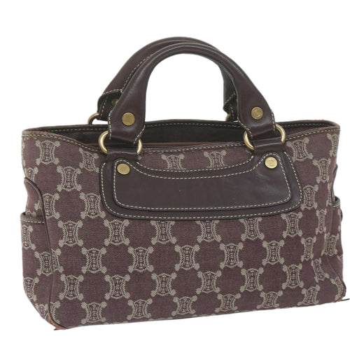 CELINE Paris Macadam Canvas Boogie Hand Bag Brown  ar11308