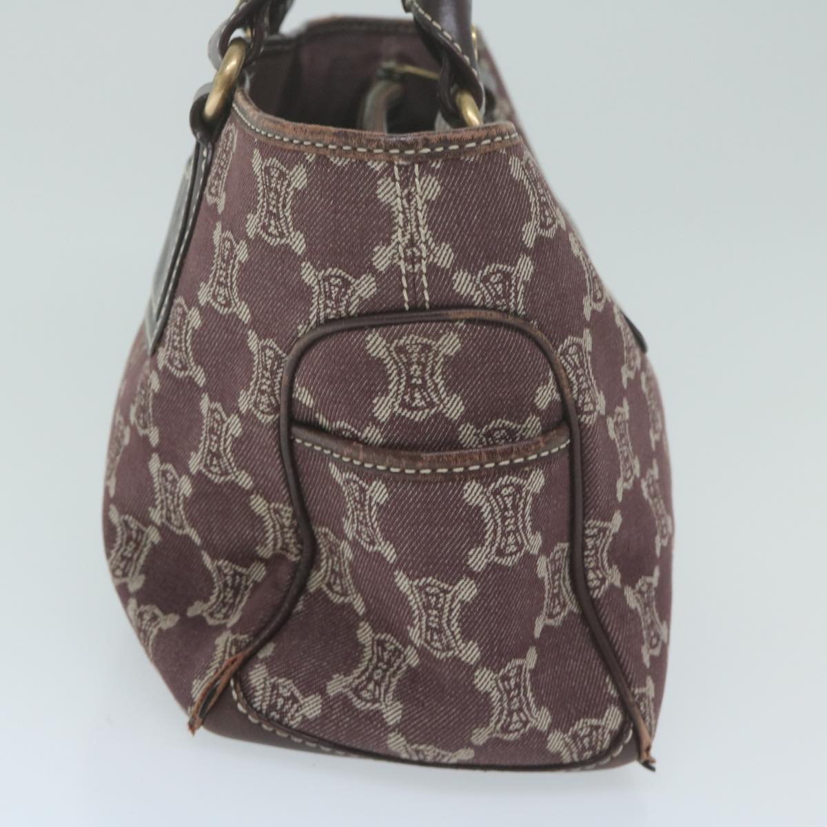 CELINE Paris Macadam Canvas Boogie Hand Bag Brown  ar11308