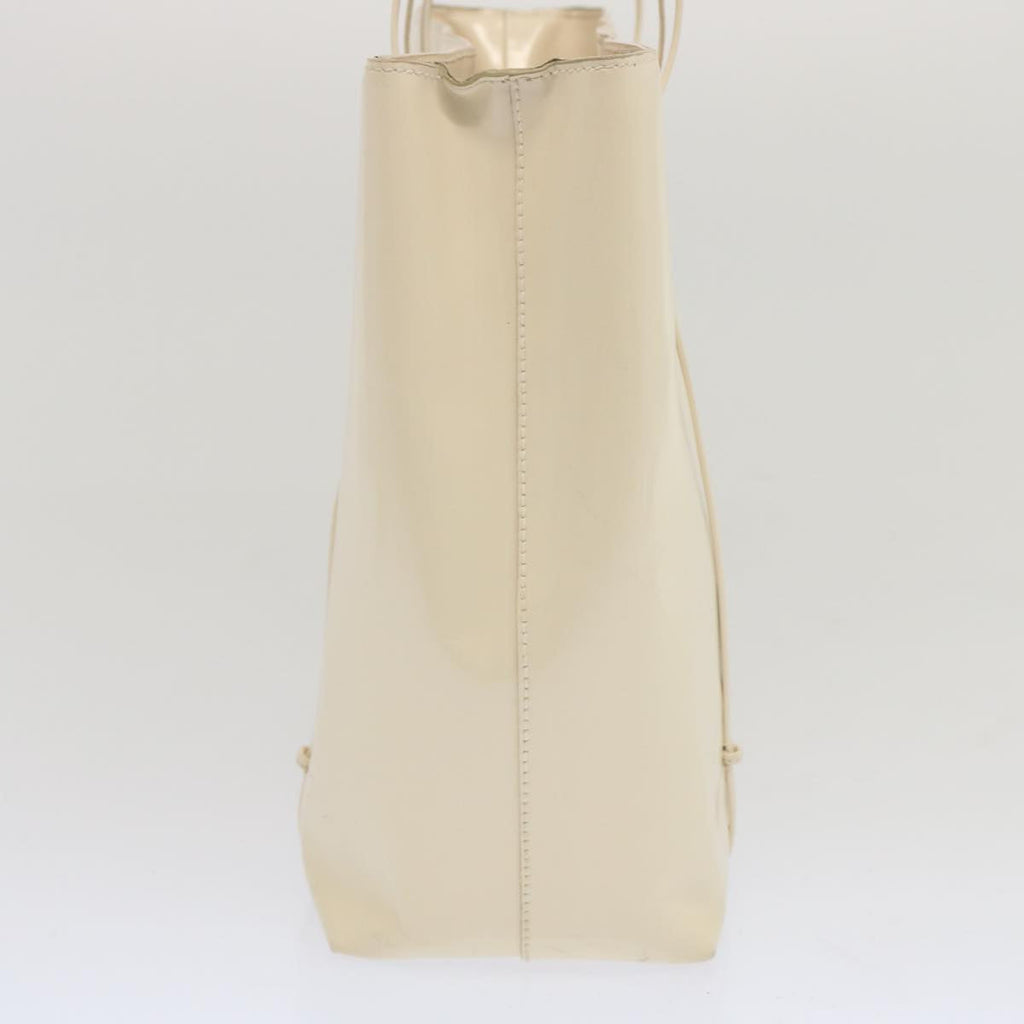 PRADA Hand Bag Patent leather Beige ar11454B