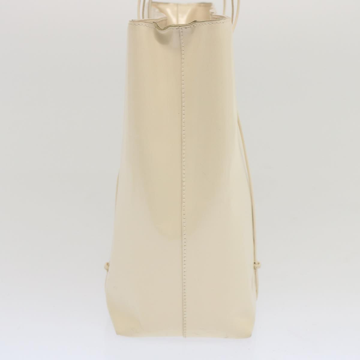 PRADA Hand Bag Patent leather Beige ar11454B