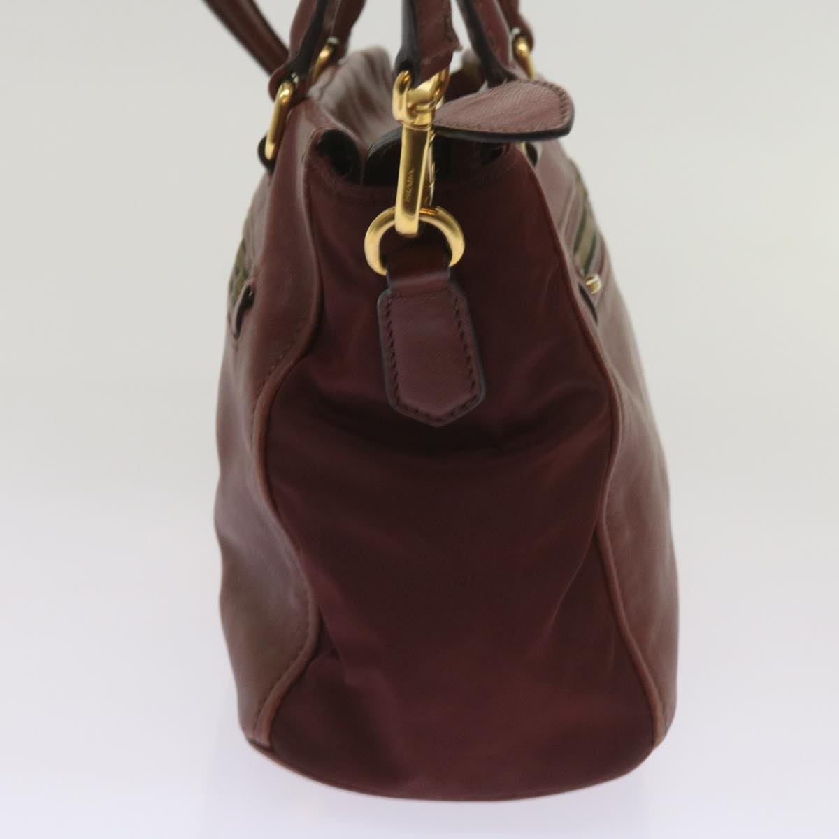 PRADA Hand Bag Leather 2way Red  ar11478B