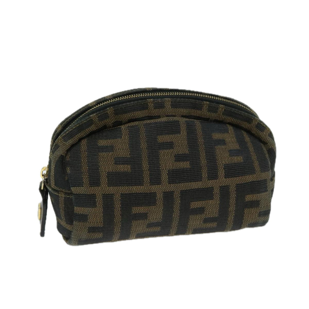 FENDI Zucca Canvas Pouch Brown Blackar11515