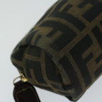 FENDI Zucca Canvas Pouch Brown Blackar11515