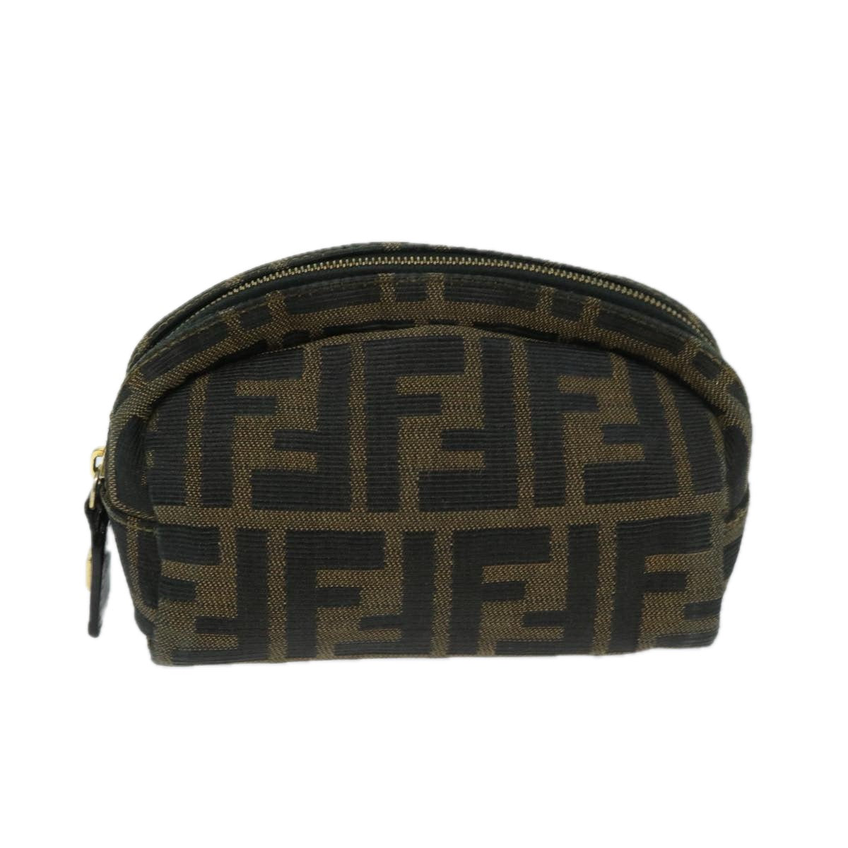 FENDI Zucca Canvas Pouch Brown Blackar11515