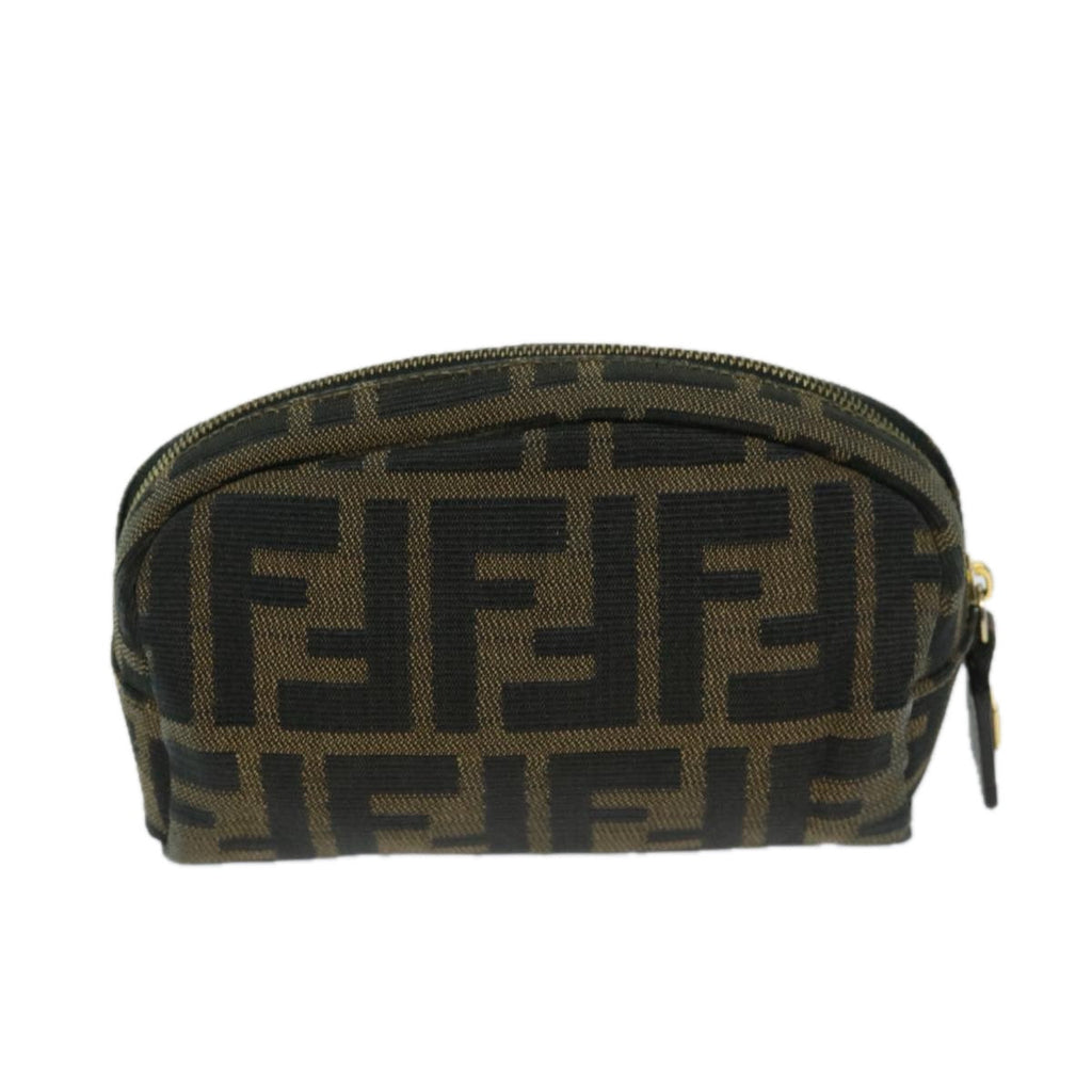 FENDI Zucca Canvas Pouch Brown Blackar11515