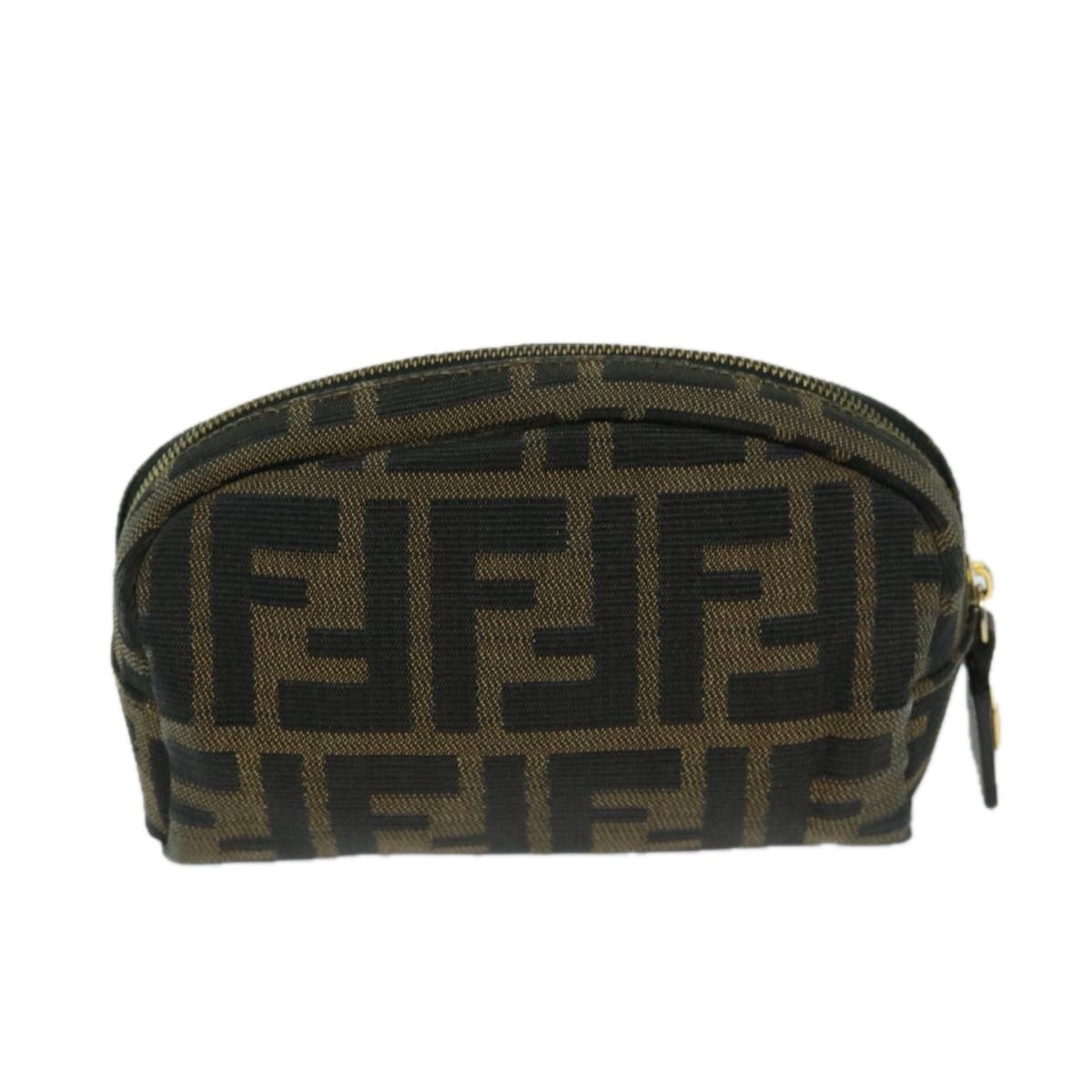 FENDI Zucca Canvas Pouch Brown Blackar11515