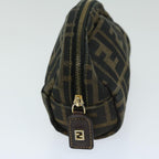 FENDI Zucca Canvas Pouch Brown Blackar11515