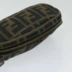 FENDI Zucca Canvas Pouch Brown Blackar11515