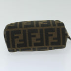 FENDI Zucca Canvas Pouch Brown Blackar11515