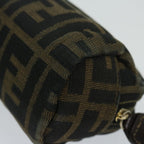 FENDI Zucca Canvas Pouch Brown Blackar11515