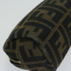 FENDI Zucca Canvas Pouch Brown Blackar11515