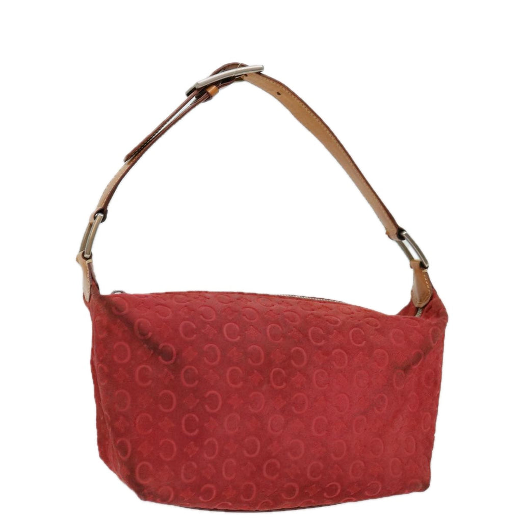 CELINE C Macadam Canvas Hand Bag Red  ar11578B