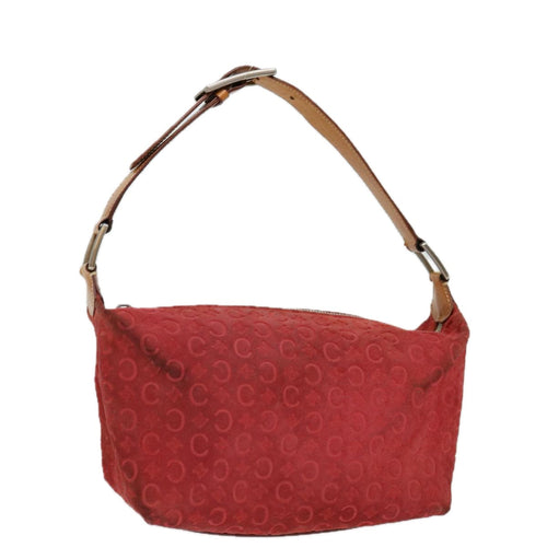CELINE C Macadam Canvas Hand Bag Red  ar11578B
