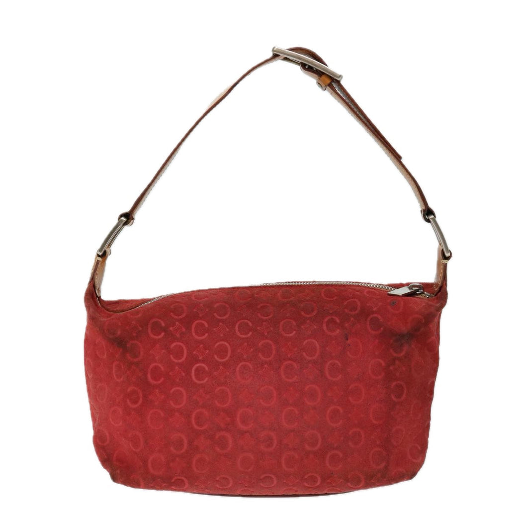 CELINE C Macadam Canvas Hand Bag Red  ar11578B