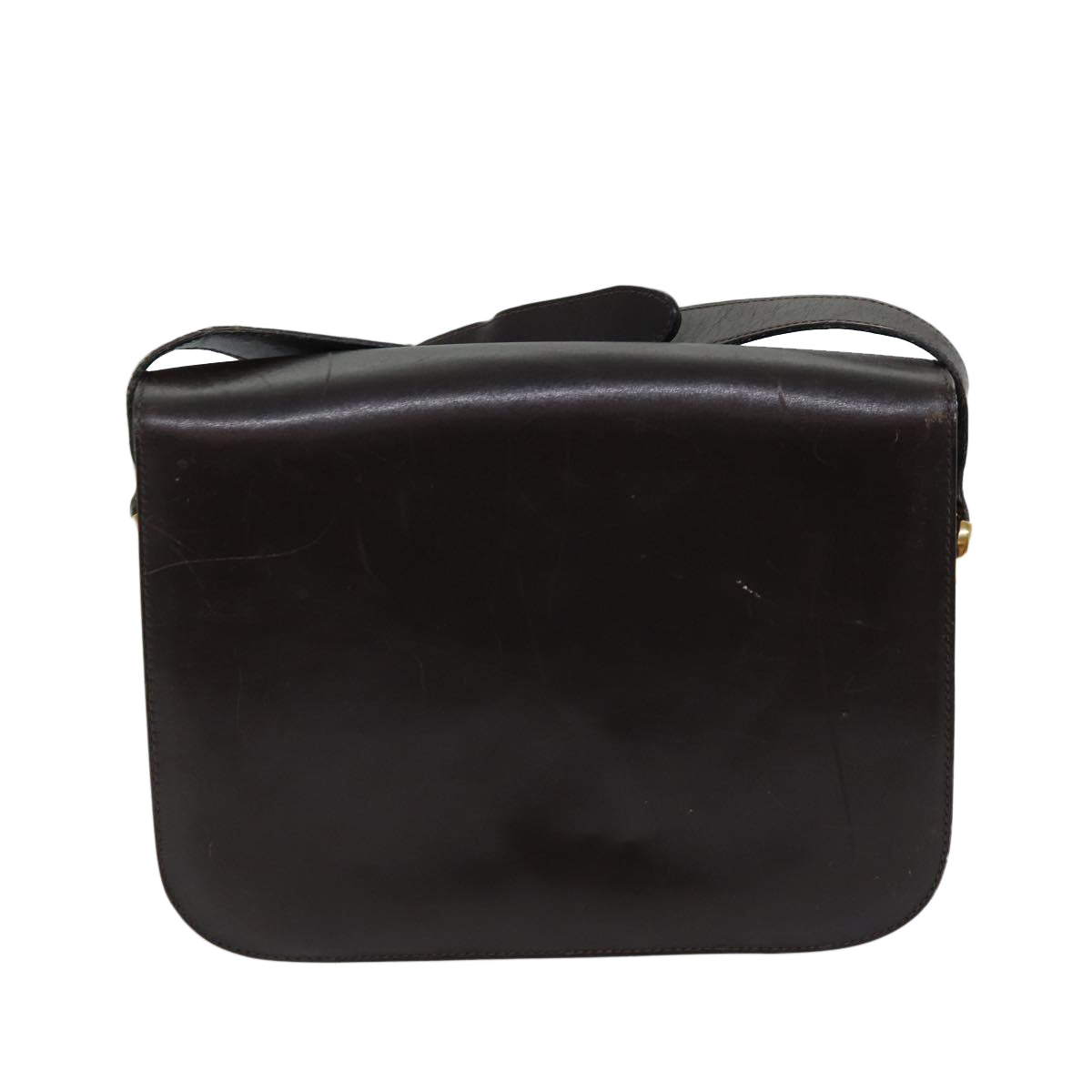 CELINE Shoulder Bag Leather Brown  ar11623B