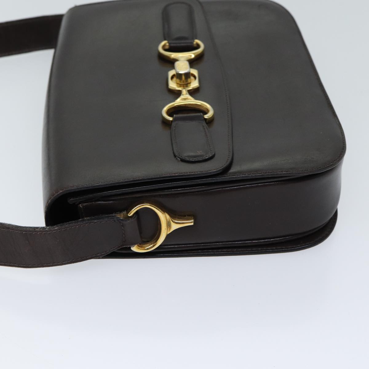 CELINE Shoulder Bag Leather Brown  ar11623B