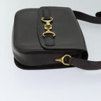 CELINE Shoulder Bag Leather Brown  ar11623B