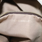 FENDI Zucchino Canvas Beads Mamma Baguette Shoulder Bag Grayar11697