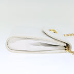 Chloe Chain Shoulder Bag Leather Vintage White ar11719