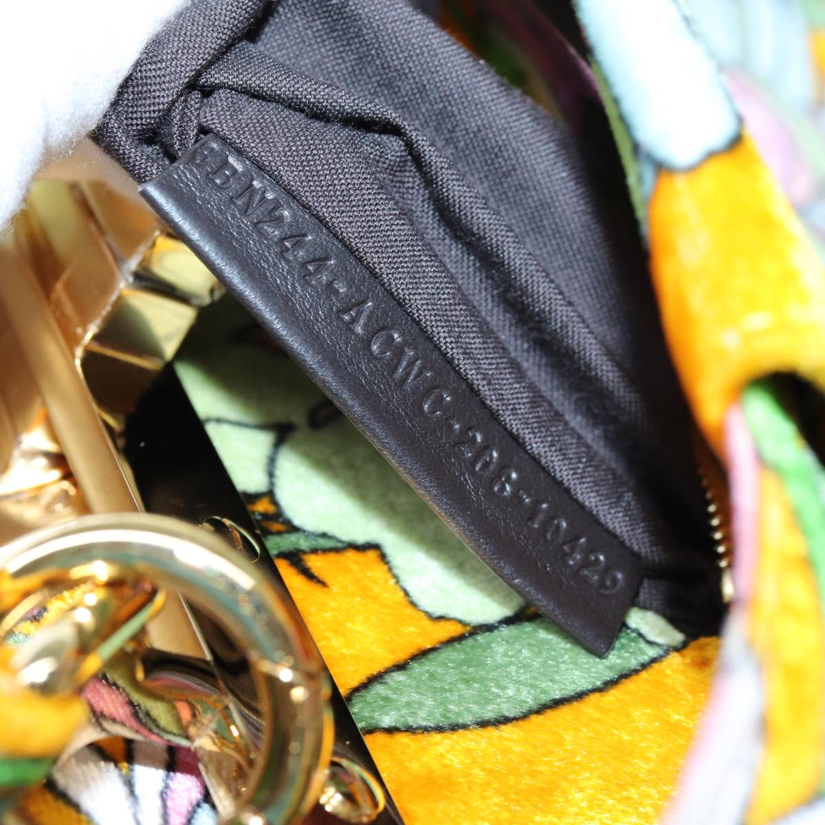 FENDI Mini Peek A Boo Hand Bag Velor 2way Multicolorar11754A