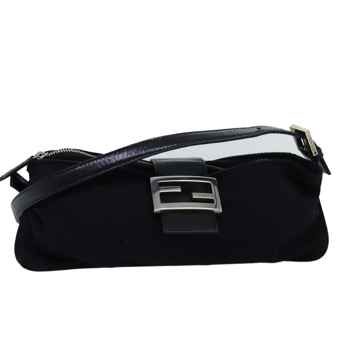 FENDI Mamma Baguette Shoulder Bag Nylon Blackar11787B