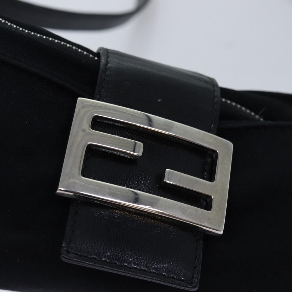 FENDI Mamma Baguette Shoulder Bag Nylon Blackar11787B