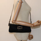 FENDI Mamma Baguette Shoulder Bag Nylon Blackar11787B