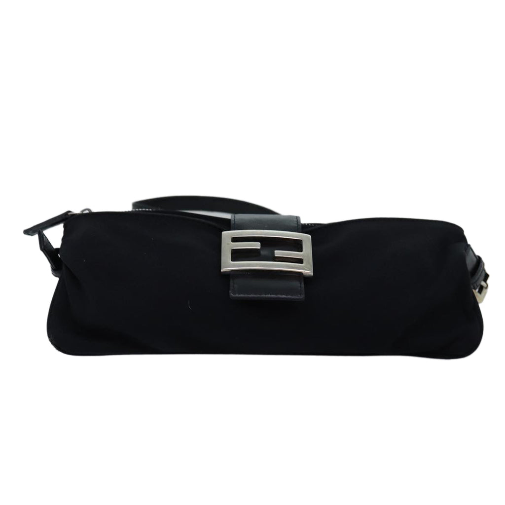 FENDI Mamma Baguette Shoulder Bag Nylon Blackar11787B