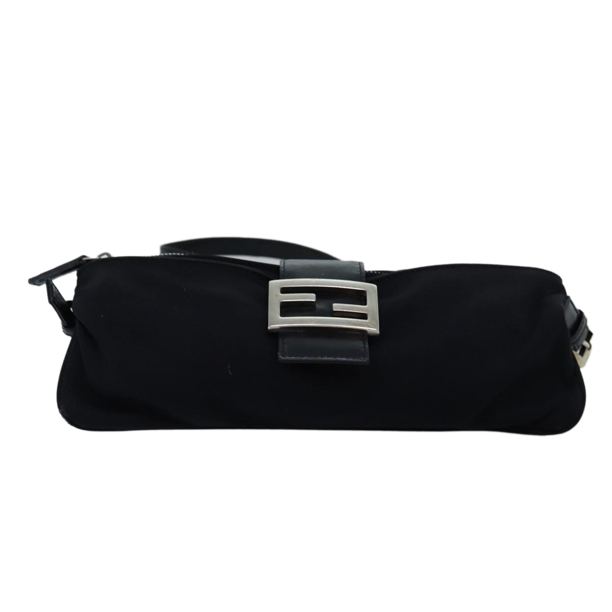 FENDI Mamma Baguette Shoulder Bag Nylon Blackar11787B