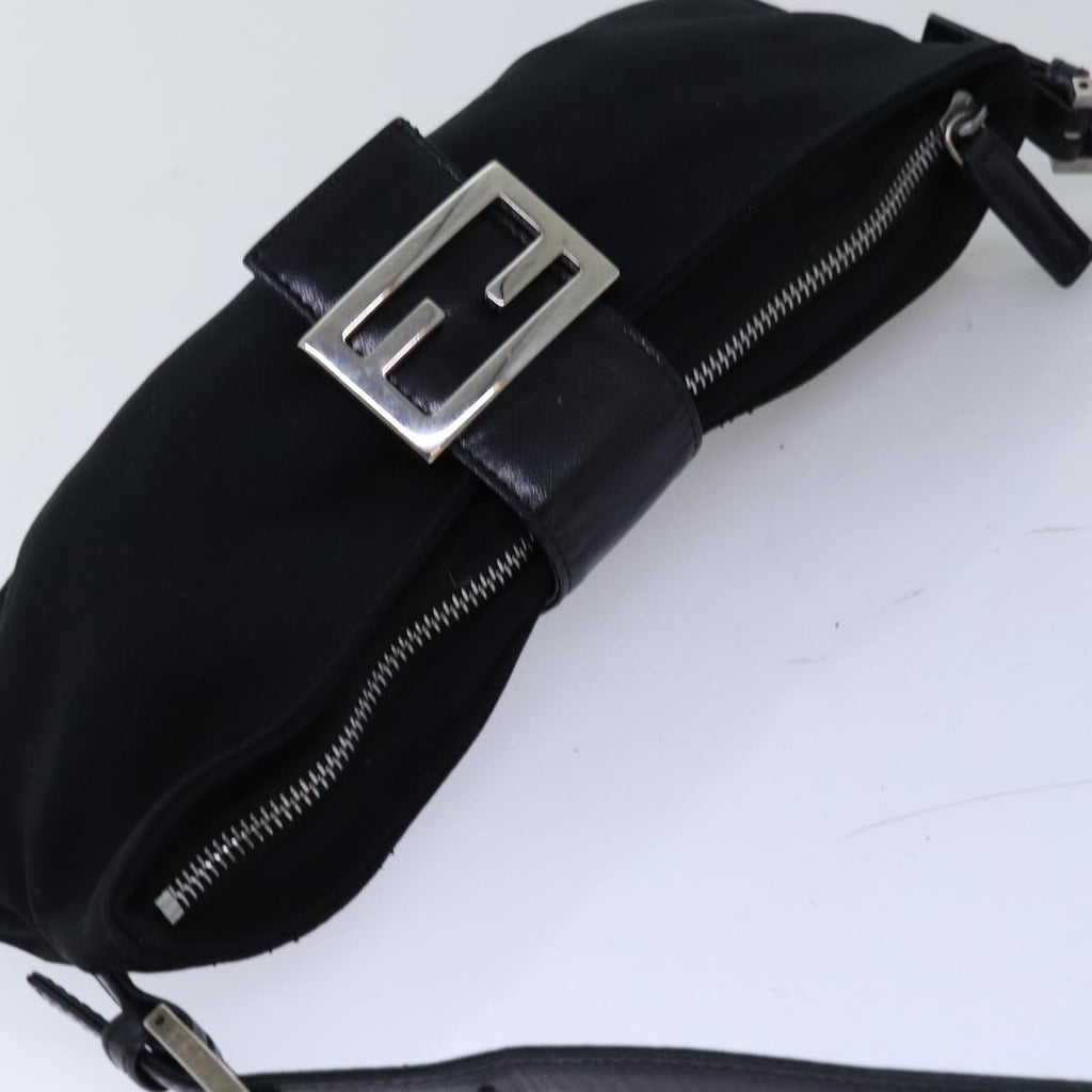 FENDI Mamma Baguette Shoulder Bag Nylon Blackar11787B