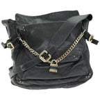 Chloe Shoulder Bag Leather Black ar11856