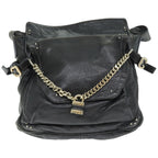 Chloe Shoulder Bag Leather Black ar11856