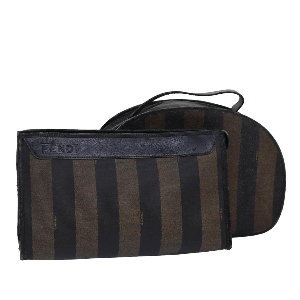 FENDI Pecan Canvas Clutch Bag 2Set Brown Blackar11882