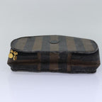 FENDI Pecan Canvas Clutch Bag 2Set Brown Blackar11882