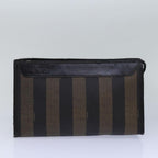FENDI Pecan Canvas Clutch Bag 2Set Brown Blackar11882