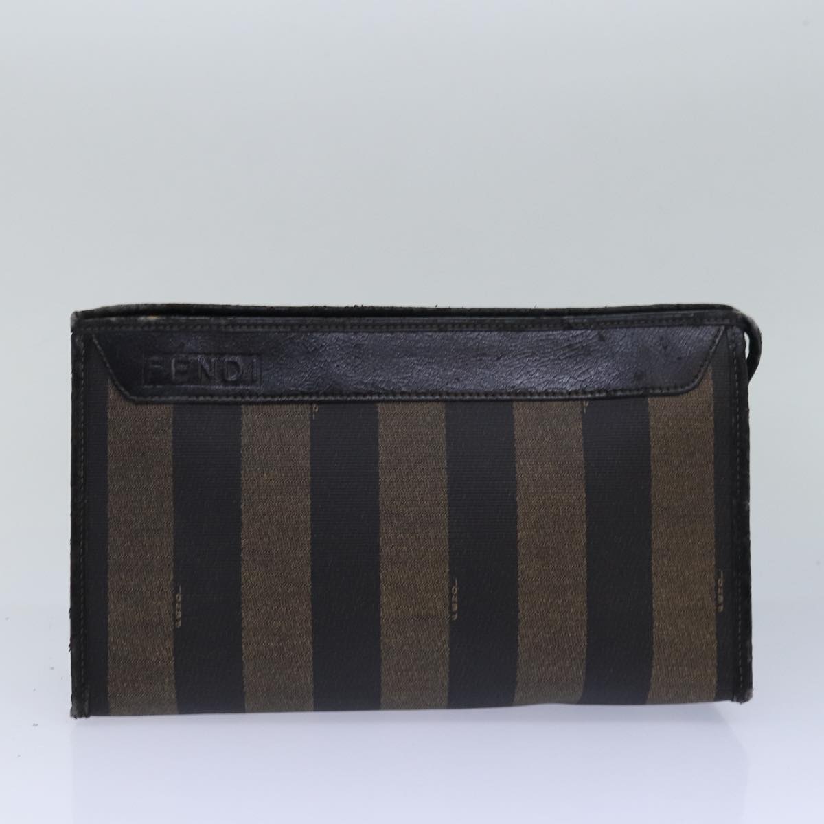 FENDI Pecan Canvas Clutch Bag 2Set Brown Blackar11882