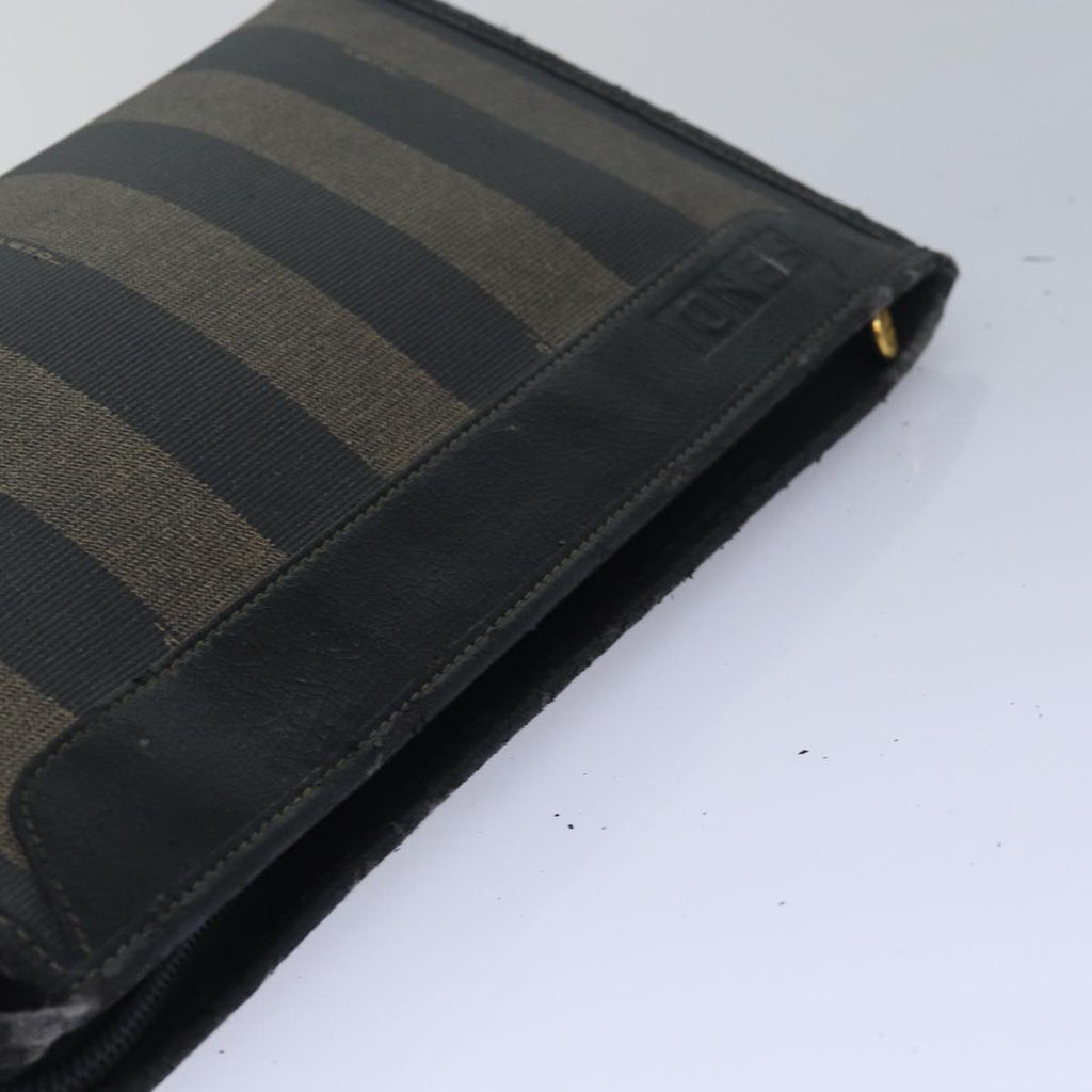 FENDI Pecan Canvas Clutch Bag 2Set Brown Blackar11882