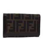 FENDI Zucca Canvas Wallet Black Brownar11965