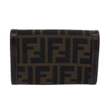 FENDI Zucca Canvas Wallet Black Brownar11965