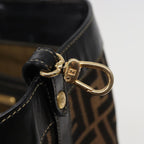 FENDI Zucca Canvas Hand Bag 2way Brown Blackar11997