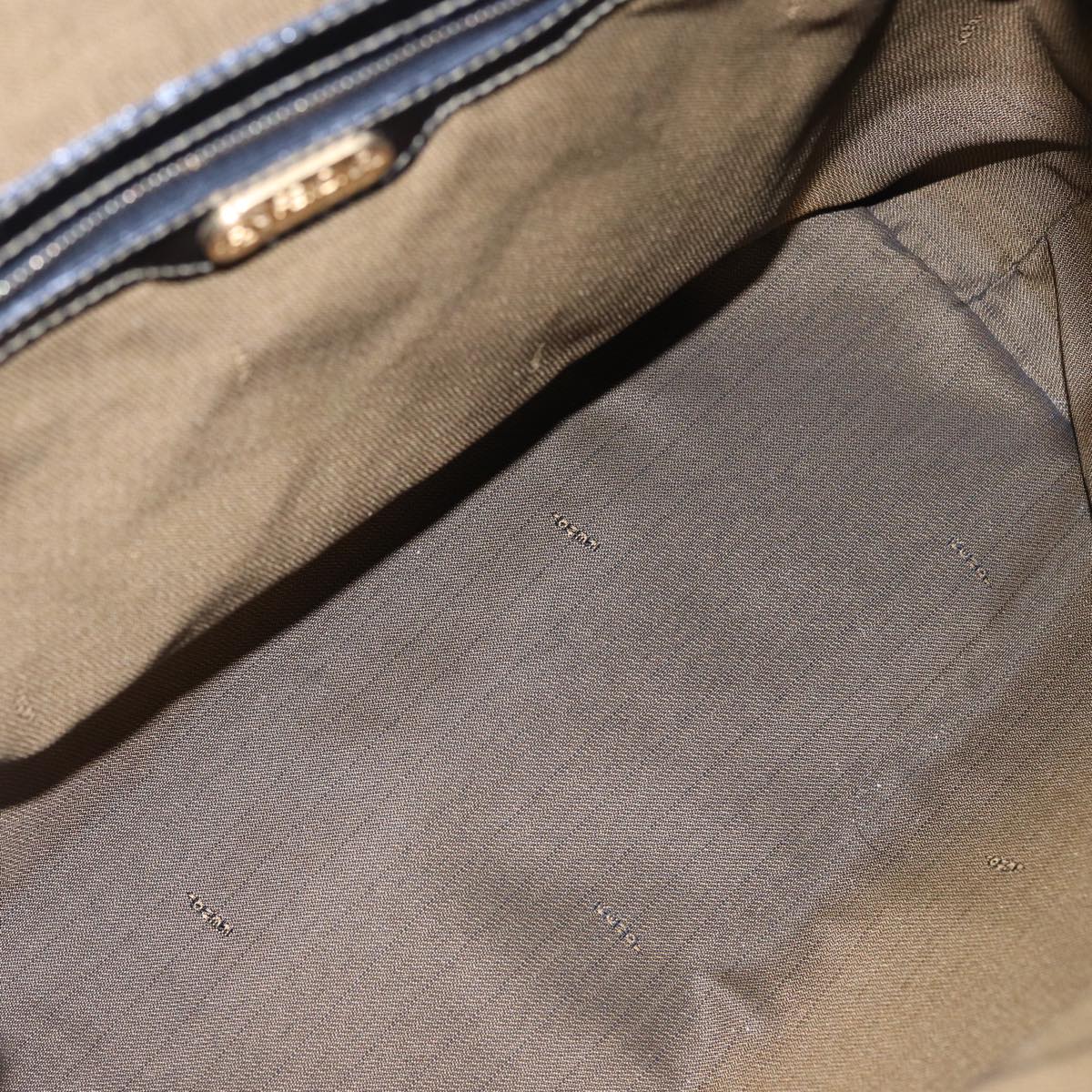 FENDI Zucca Canvas Hand Bag 2way Brown Blackar11997