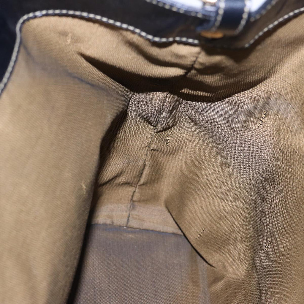 FENDI Zucca Canvas Hand Bag 2way Brown Blackar11997