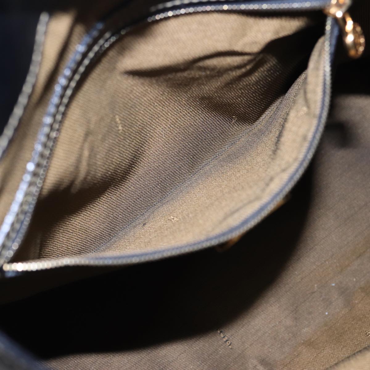 FENDI Zucca Canvas Hand Bag 2way Brown Blackar11997