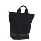 FENDI Tote Bag Canvas Blackar11998